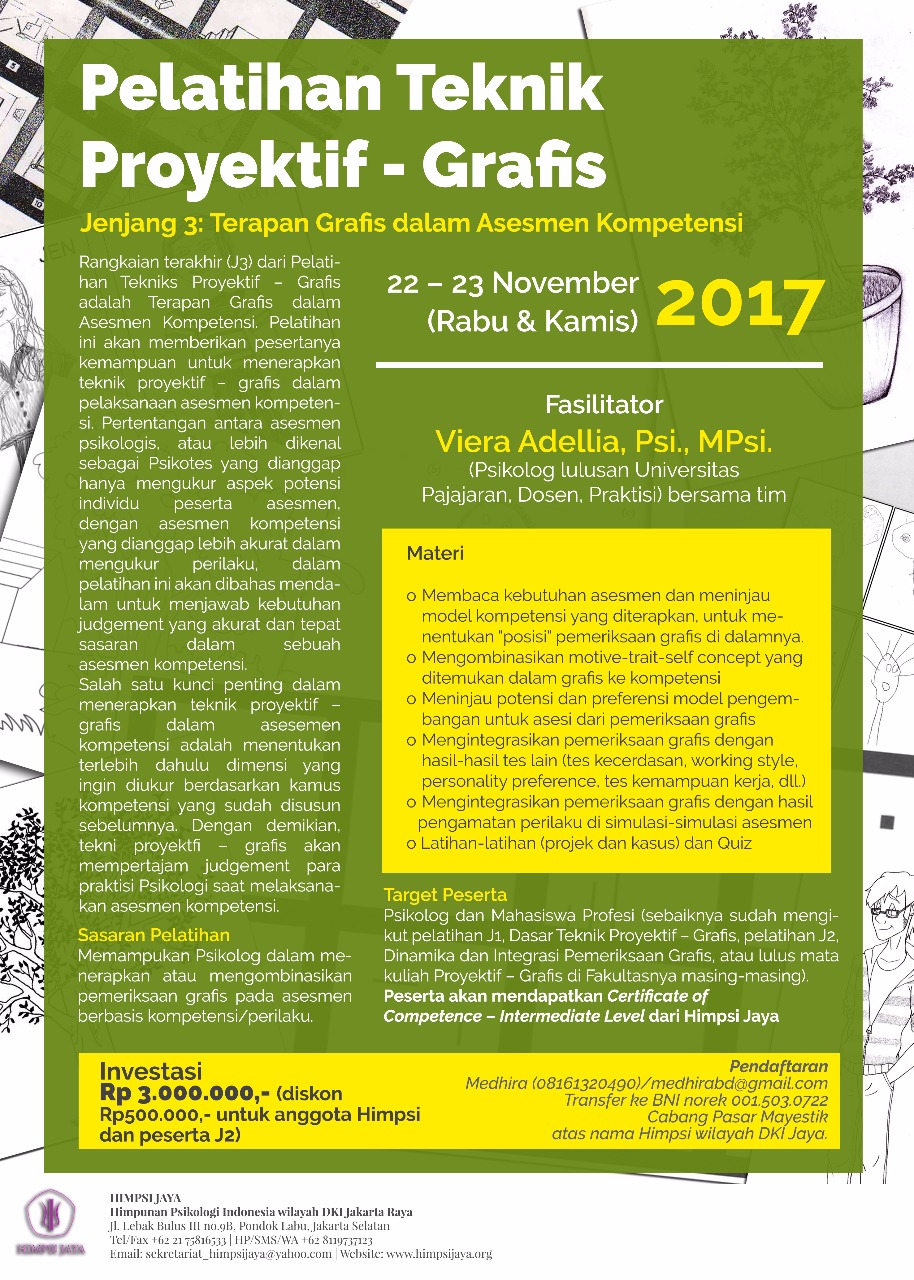 Pelatihan Teknik Proyektif Grafis J3 Terapan Grafis dalam Asesmen Kompetensi